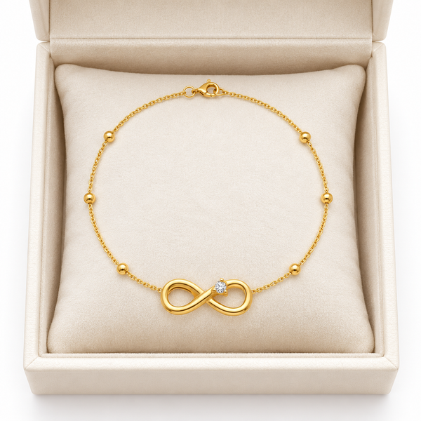Teardrop Crystal Infinity Bracelet