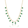 Emerald Rectangle Tassel Necklace