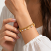 Dainty Crystal Coin Bracelet