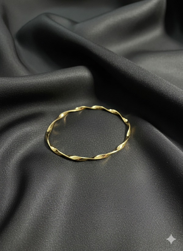 Minimal Twisted Thin Bangles- Set of 3