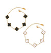 B&W Side Clover Bracelet
