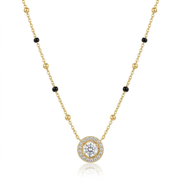 Tanisha Diamond Halo 18K Gold Plated Mangalsutra