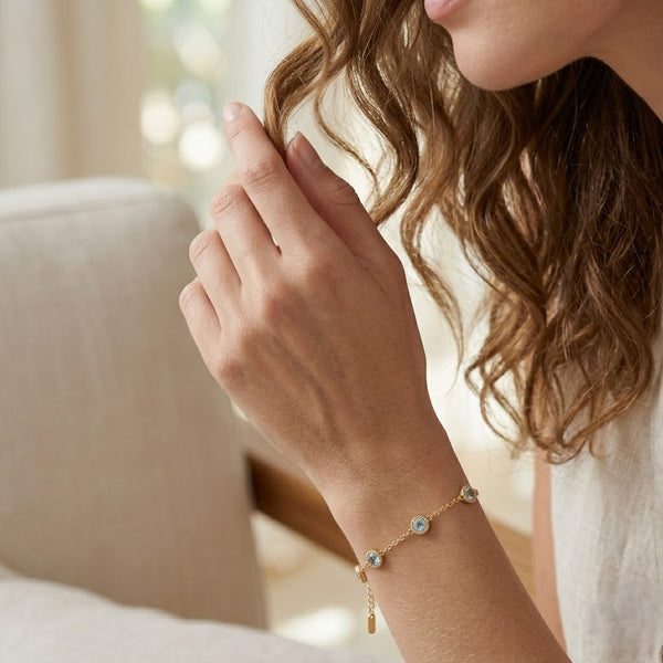 Crystal Sphere Chain Bracelet