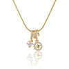 Solitaire Compass Charm Necklace