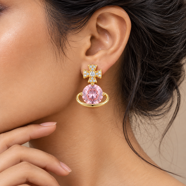 Pastel Pink Orbit Earring