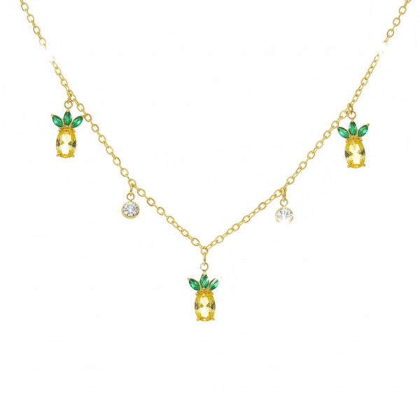 Dainty Crystal Pineapple Chain