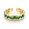 Emerald Studded Line Ring
