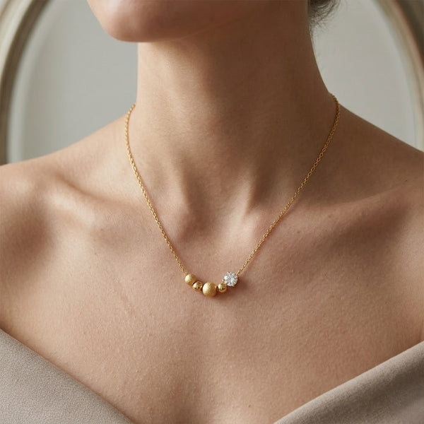 Bead Diamond Necklace