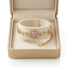 Pink Crystal Flower Studded Bracelet