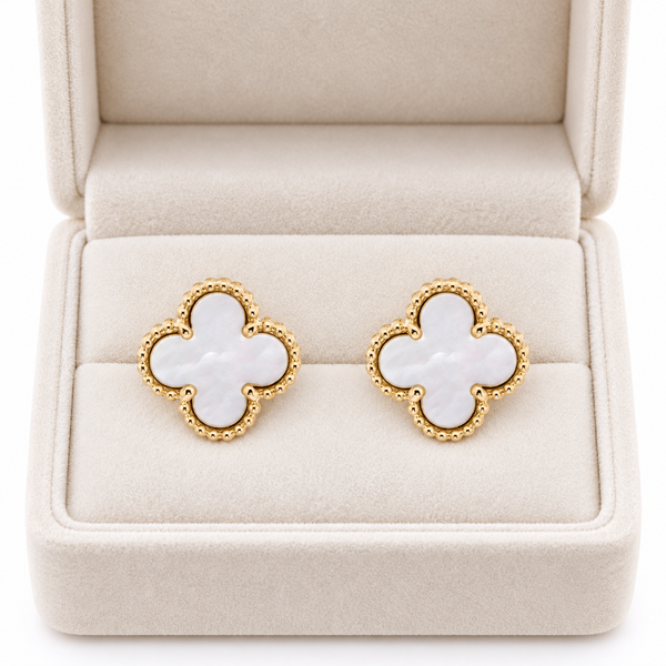 White Clover Earrings