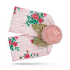 Organza Rose Embroidered Bow Clip