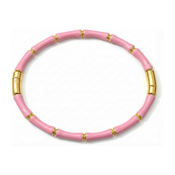 Pink Bamboo Bracelet