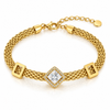 Rectangular Crystal Mesh Bracelet