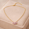 Pink Marque Cluster Necklace