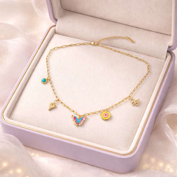 Enamel Charm Necklace