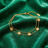 Flower Dual Strand Chain Bracelet