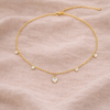 Dainty Heart Glass Beads Necklace