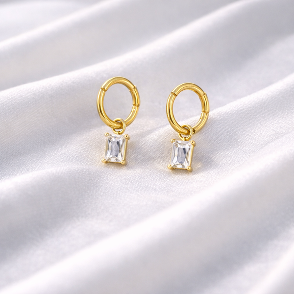 Rectangle Crystal Earring
