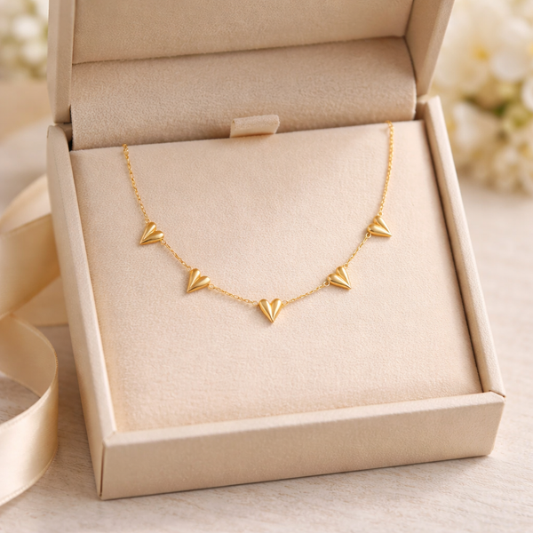 Long Hearts Necklace