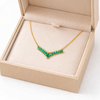 Emerald Marque Cluster Necklace