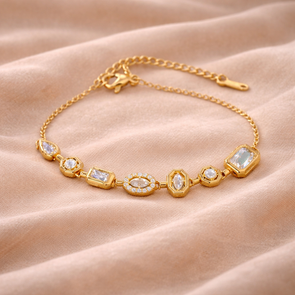 Zircon white crystal bracelet