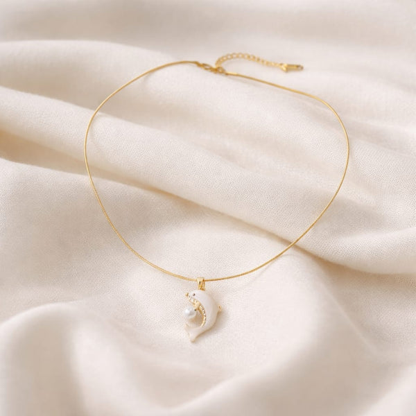 Pearl Dolphin Necklace