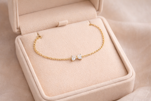 Crystal Bow Dainty Bracelet