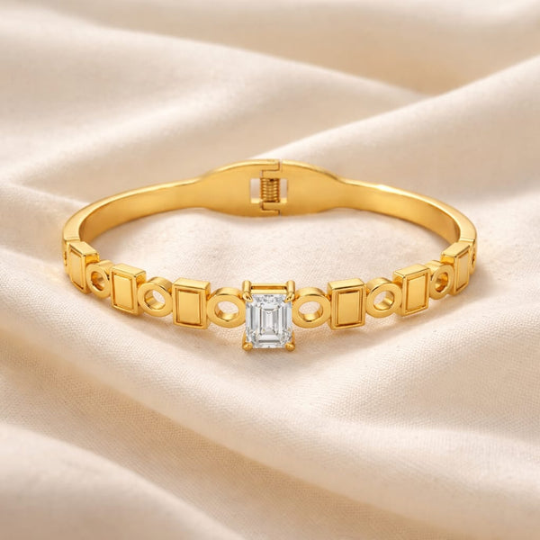 Rectangle charm crystal bracelet