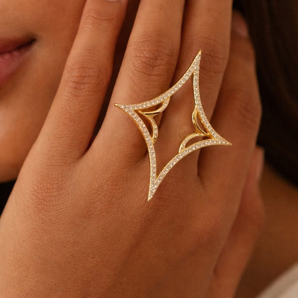 Sia double star ring
