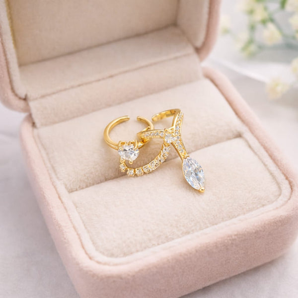 Dual Embellished Twin Ring