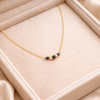 Black Gold Teardrop Cluster Necklace