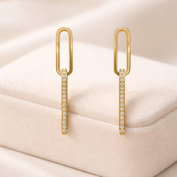 Studded Link Earrings