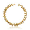 Diamond Stud Heart Link Bracelet