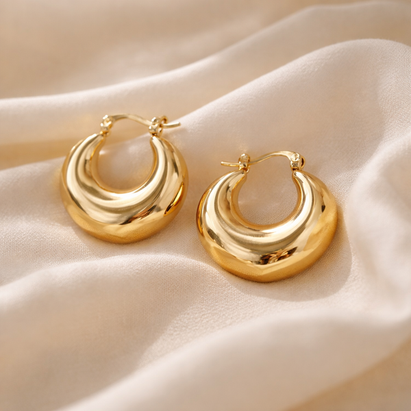 Solid Gold Hoop Earrings