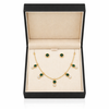 Emerald Crystal Cut Necklace with Earrings