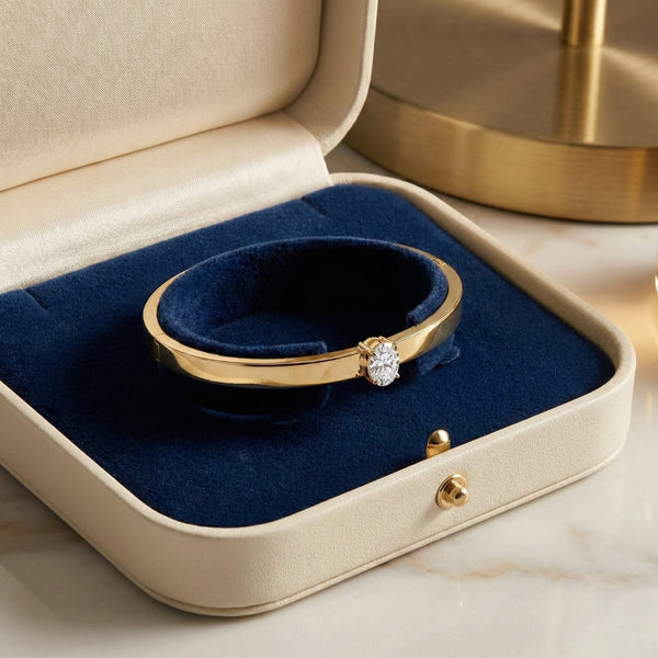 Oval Diamond Crown Bracelet