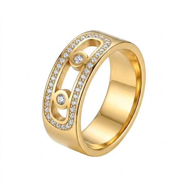 Studded Halo Ball Ring