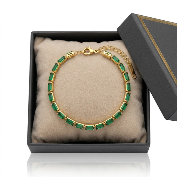 Emerald Starlight Ribbon Bracelet