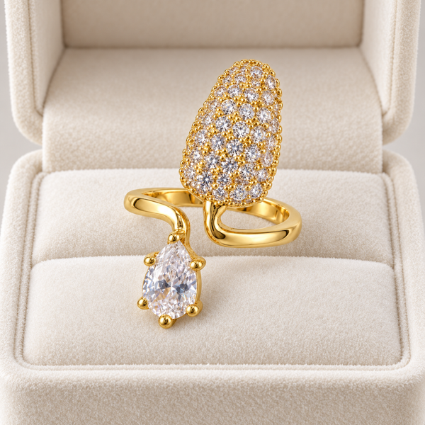 Pan Studded Statement Ring