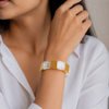 Marbel Pattern Acrylic Bracelet - white