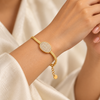 Studded Oval Wiper Chain Bracelet