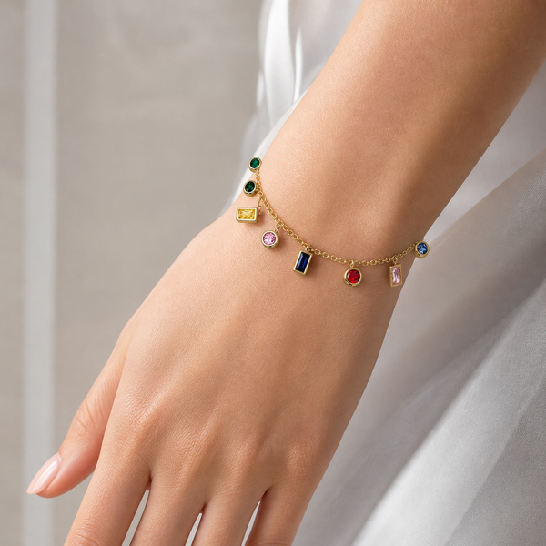 Rectangle Tassel Chain Bracelet
