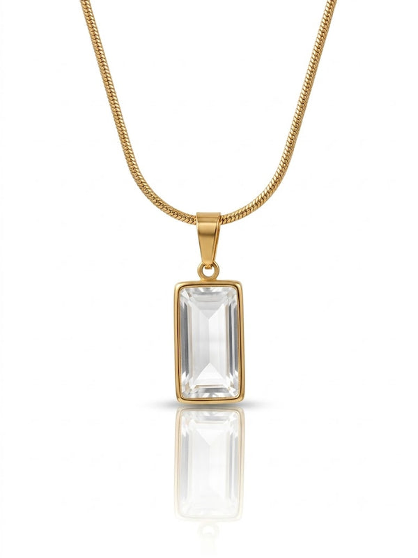 Crystal Rectangle Necklace