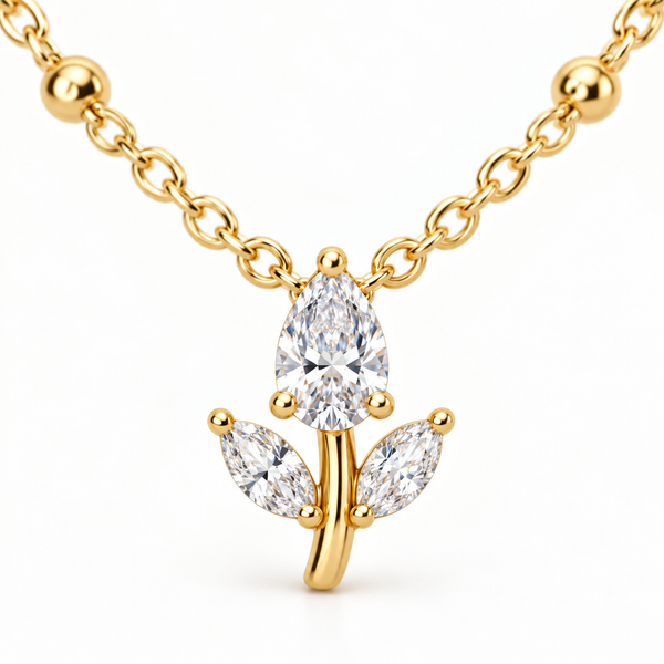 Mini Crystal Tulip Necklace