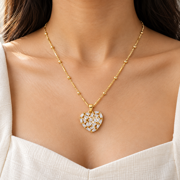 Studded Heart Necklace