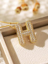 Diamond Studded Bubble Letters~ Necklace