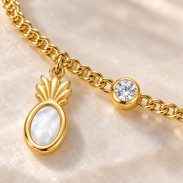 White Pineapple Luxe Bracelet