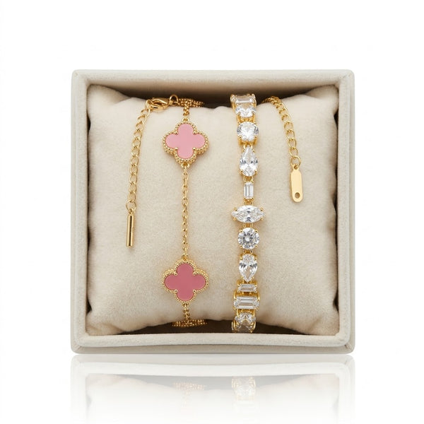 Stone stud clover combo