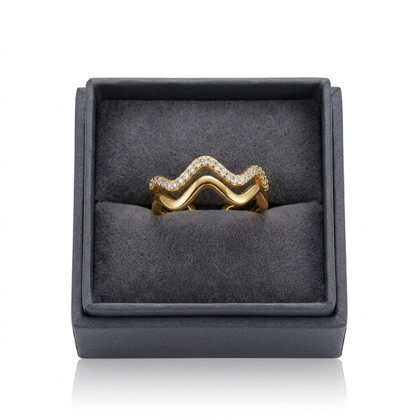 Studded Wave Ring