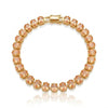 Amber Oval Crystal Bracelet